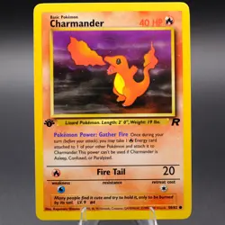 Charmander 50/82 1st Edition Common Team Rocket Pokemon TCG LP-NM - Image 1