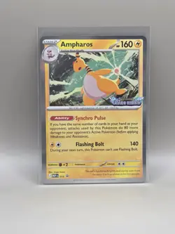 Ampharos 075 Staff Prerelease 2026 Pokemon Chaos Rising Stamped Promo - Image 1