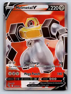 Melmetal V (Full Art) Holo Ultra Rare Pokemon GO 075/078 NM - Image 1