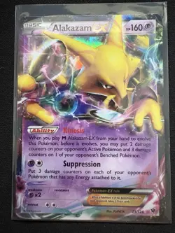 Pokemon TCG Alakazam-EX Fates Collide 25/124 Holo Holo Rare EX - Image 1