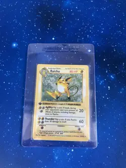 Pokemon Raichu 1st Edition Holo Base Set Shadowless 14/102 HP - Image 1