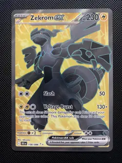 Pokemon TCG Zekrom ex 158/086 Black Bolt Ultra Rare Full Art NM - Image 1