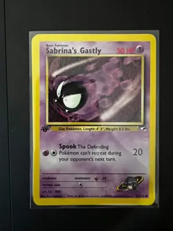 Pokemon Sabrina's Gastly 1st Edition Gym Heroes #93 - Image 1