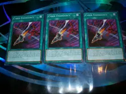 3x Cyber Emergency 1st Edition Common BLC1-EN105 Yu-Gi-Oh! - Image 1