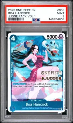 2023 ONE PIECE JUDGE PACK VOLUME 1 059 BOA HANCOCK PSA 9 MINT - Image 1