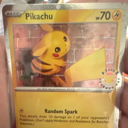 Pikachu 051/162 Pokemon Day Promo cosmo holo Pokemon TCG Card English - Image 3