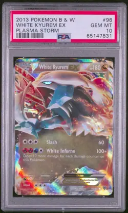 2013 Pokemon B&W White Kyurem ex 96/135 Plasma Storm PSA 10 - Image 1