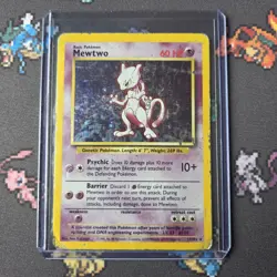 Mewtwo 10/102 Base Set Holo Rare Pokemon Card Vintage WOTC 1999 - Image 1