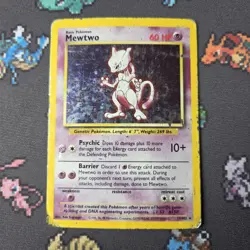 Mewtwo 10/102 Base Set Holo Rare Pokemon Card Vintage WOTC 1999 - Image 2