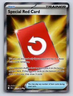 Special Red Card Holo Ultra Rare ME04: Chaos Rising 113/086 NM - Image 1
