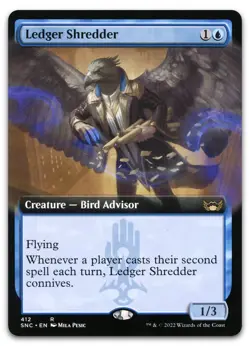 Ledger Shredder (Extended Art) #412 (NM) Streets New Capenna SNC Magic MTG - Image 1