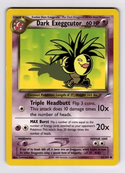 Dark Exeggcutor 033/105 Neo Destiny 2002 Pokemon Toshinao Aoki LP- MP - Image 1