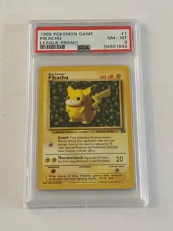 1999 Pikachu Pokemon League Promo PSA 8 - Nice! - Image 1
