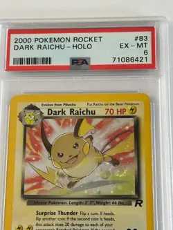 Vintage Pokemon Rocket - Dark Raichu - Holo - Swirl - PSA 6 - Image 4
