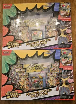 Pokemon TCG: Ascended Heroes Premium Poster Collection Mega Lucario SEALED Lot 2 - Image 1
