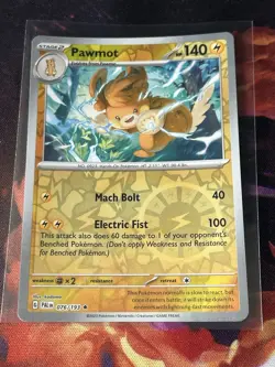Pokemon Paldea Evolved Pawmot 076/193 Reverse Holo - Image 1