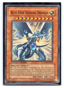 MP Blue-Eyes Shining Dragon MOV-EN001 Super Rare Promo Limited Edition Yugioh - Image 1