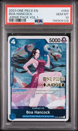 PSA 10 2023 ONE PIECE JUDGE PROMO VOLUME 1 059 BOA HANCOCK - Image 1