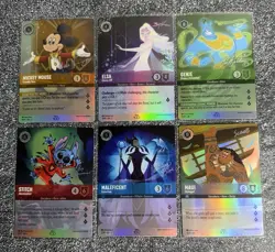 2023 Lorcana Complete Set D100 - Mickey, Elsa, Genie, Stitch, Maleficent, Maui - Image 1
