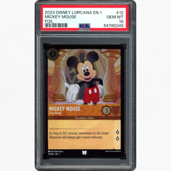 2023 DISNEY LORCANA THE FIRST CHAPTER #12/204 MICKEY MOUSE TRUE FRIEND PSA 10 - Image 1