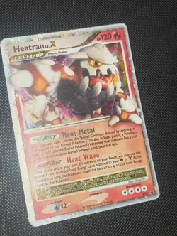 Pokemon Heatran LV.X Black Star Promotional DP31 Holo Card HP OFF CENTER - Image 1