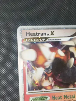 Pokemon Heatran LV.X Black Star Promotional DP31 Holo Card HP OFF CENTER - Image 2