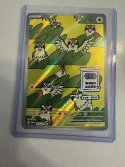 Pidgey Holo Illustration Rare Card 207/197 Sv03: Obsidian Flames - Image 1