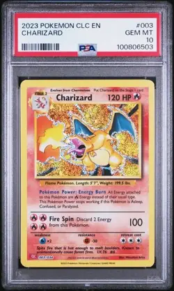 POKEMON CLC-TRADING CARD GAME CLASSIC CHARIZARD & HO-OH EX DECK CHARIZARD PSA 10 - Image 1