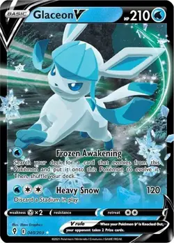 Glaceon V 040/203 Holo Ultra Rare Evolving Skies | NM/MT | Pokemon Card TCG - Image 1