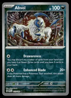 Absol 113/182 Uncommon Paradox Rift Pokemon Reverse Holo Near Mint - Image 1