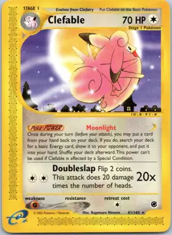 Clefable 41/165 - Non Holo Rare - Expedition Base Set Pokemon TCG - Image 1
