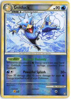 Golduck 22/102 Rare HGSS Triumphant Pokemon Reverse Holo NM - Image 1