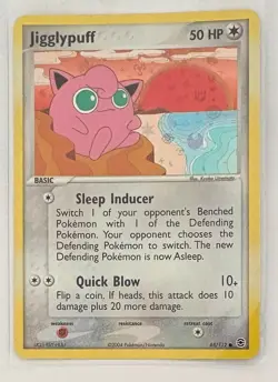 JIGGLYPUFF 65/112 FireRed & LeafGreen Holo NM Rare Pokemon Card - Image 1