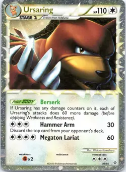 Ursaring Prime Holo Pokemon HeartGold & SoulSilver Unleashed 89/95 - Image 1