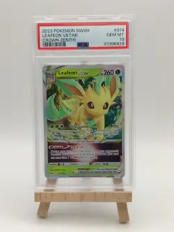 PSA 10 Leafeon Vstar 014/159 SWSH Crown Zenith Pokemon TCG - Image 1