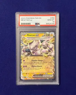 PSA 10 Mewtwo ex #58 Paradox Rift 2023 Pokemon GEM MINT - Image 1