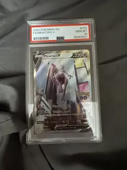 2022 Pokemon SWSH Pokemon GO Mewtwo V #072/078 PSA 10 GEM MINT - Image 1