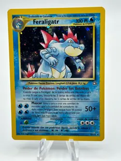 Pokemon Feraligatr Holo Foil Neo Genesis Unlimited Rare Spanish Version 4/111 LP - Image 1