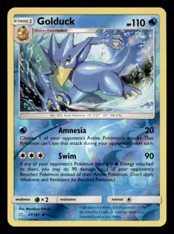Golduck 27/181 Uncommon Team Up Pokemon Reverse Holo Near Mint - Image 1