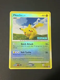 Pokemon Pikachu Platinum Stamp 070/100 Burger King Reverse Holo - LP - Image 2
