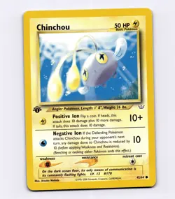 Chinchou 42/64 1st Edition Neo Revelation Common VTG Pokemon Atsuko Nishida - Image 1