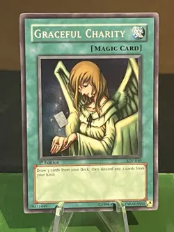 2003 Yu-Gi-Oh! Graceful Charity Super Rare #SDP-040 1st Edition - Image 2