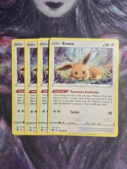 Eevee 119/189 x4 4x Pokemon Card 2022 Astral Radiance Playset - Image 1