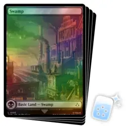 FOIL SWAMP (105) (FULL ART) X4 Universes Beyond: Assassin's Creed Magic MTG CARD - Image 1