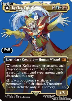Kefka, Court Mage (0543) (Borderless) (Surge Foil) EN [FIN - 543] - NM TCG MTG - Image 1