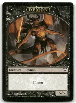 Angel // Demon Double-Sided Token #1 // 5 (LP) Avacyn Restored AVR Magic MTG - Image 2