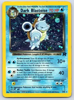 Dark Blastoise 3/82 Team Rocket Holo Pokemon MP - Image 1