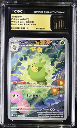 2025 Pokemon White Flare Swadloon #088/086 Illustration Rare CGC 10 PRISTINE - Image 1