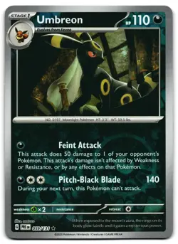 Umbreon 059/131 - 🌊 Prismatic Evolutions Pokemon TCG Reverse Holo 🖤 - LP - Image 1