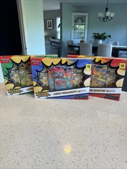 New Pokemon TCG Ascended Heroes EX Box 3 Pack Emboar Meganium Feraligatr - Image 1